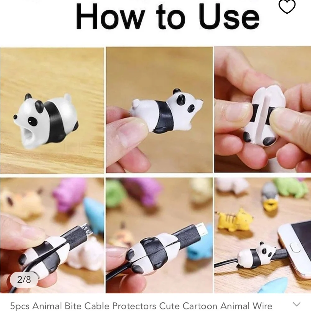 Cute Animal Cable Protectors - Multicolor Silicone Set